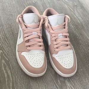 Air Jordan Pink and White Sneakers